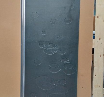 026 - 6mm Vihreä - Suihkuseinä, lumpeenlehti - 702 x 1925 - Mitat profiilien kanssa - 300 €