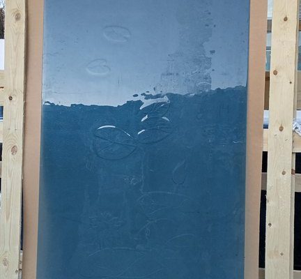 064 - 5mm Sininen – Kaislikkomaisema - 982 x 2105 - 150 €