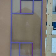 108 - 8mm Float - Tilanjakaja, Listoitettu, Violetti - 700 x 2000 x 12 - 150 €