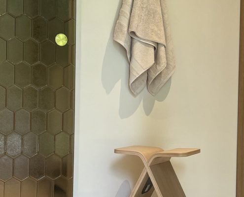 Artesaanilasinen lasiliukuovi-yläkantoinen-messinki kisko-pronssi kenno kuvio-Hietasaaren lyhty 1-asuntomessut oulu-5