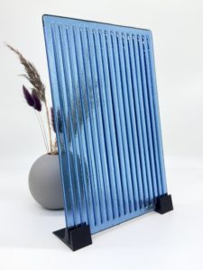 Artisan glass, stripe glass, geometric pattern, interior design