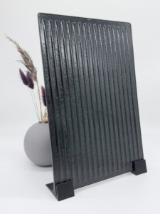 Artisan glass, stripe glass, geometric pattern, interior design