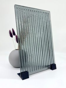 Artisan glass, stripe glass, geometric pattern, interior design