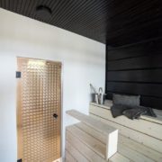 Sauna Glass door-artisan glass-bronze retro