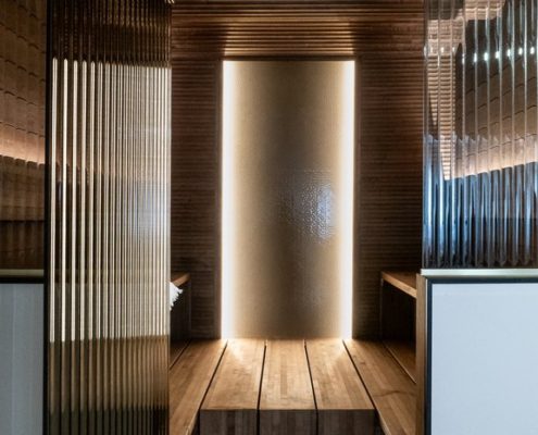 Pieksäwoodin savu collection lanseeraus-mallisauna artesaanilasituksella