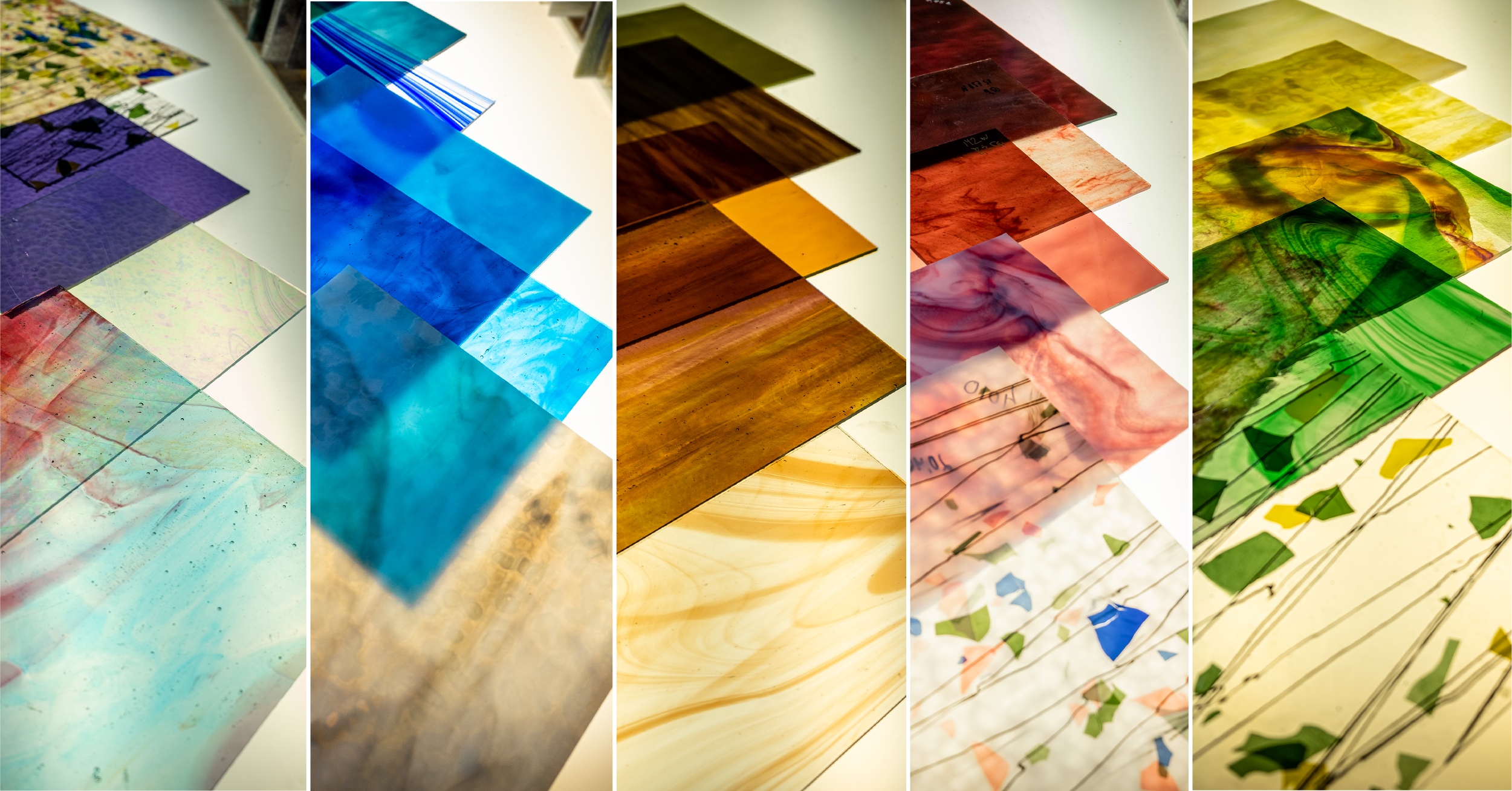 Tiffany- ja sulatuslaseja laaja valikoima