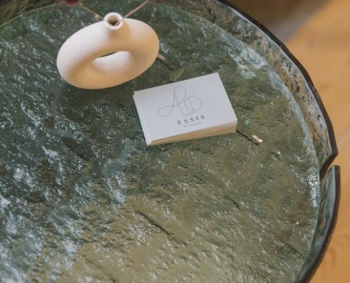 Flow artisan glass table at the finnish design embassy event in stockholm-essis by lasilinkki