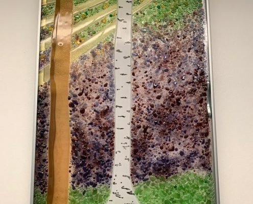 Kevätaurinko lasitaulu 150 € 405x700mm