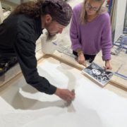 Making the mold for Woman artisan glass piece by Essis master artisan