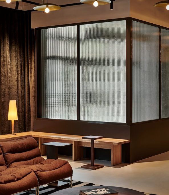 artisan glass wall at miss clara artisan glass wall at miss clara