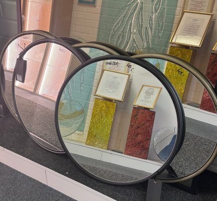 Pyöreät kehyspeilit-halkaisija 500 mm-musta tai messinki kehys-45 Eur-Kpl (1)