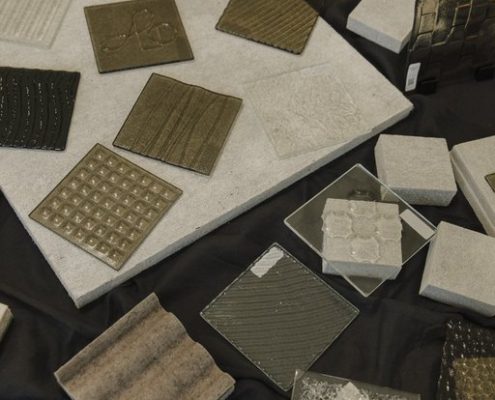 Sample table-artisan glass samples-Essis by Lasilinkki-Design embassy-residence of Finlands ambassodor2