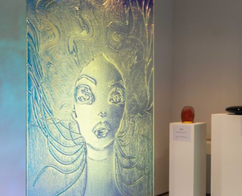_The Lady-Dreamweaver exhibition at Venice glass week-artisan glass wall-bespoke project