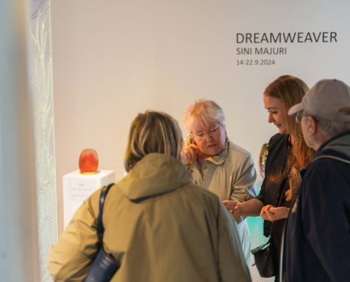 Visitors at the Dreamweaver exhibition