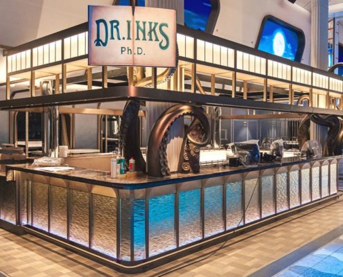 Wave pattern artisan glass with golden film-front glasses of a bar desk-tempered safety glass (2)