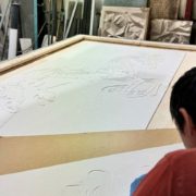 Yksisarvisen muotin teko-artesaanilasitus (1)