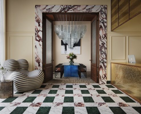 a conceptual Essis Boutique Hotel to showcase the versatility of artisan glass